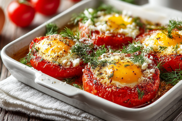Просто беру помидоры и разбиваю в них яйца &mdash; завтрак из духовки за 12 минут: яичница с томатами в новой интерпретации