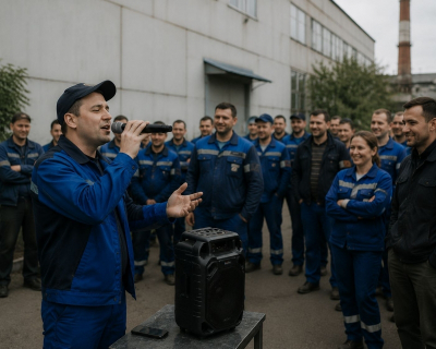 Рабочий из Новосибирска превратил обеденные перерывы на заводе в музыкальные концерты