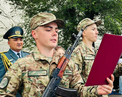 Около 150 новобранцев Нацгвардии Казахстана приняли присягу в Павлодаре